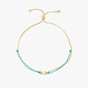 Dainty String and Chain Slider Bracelet