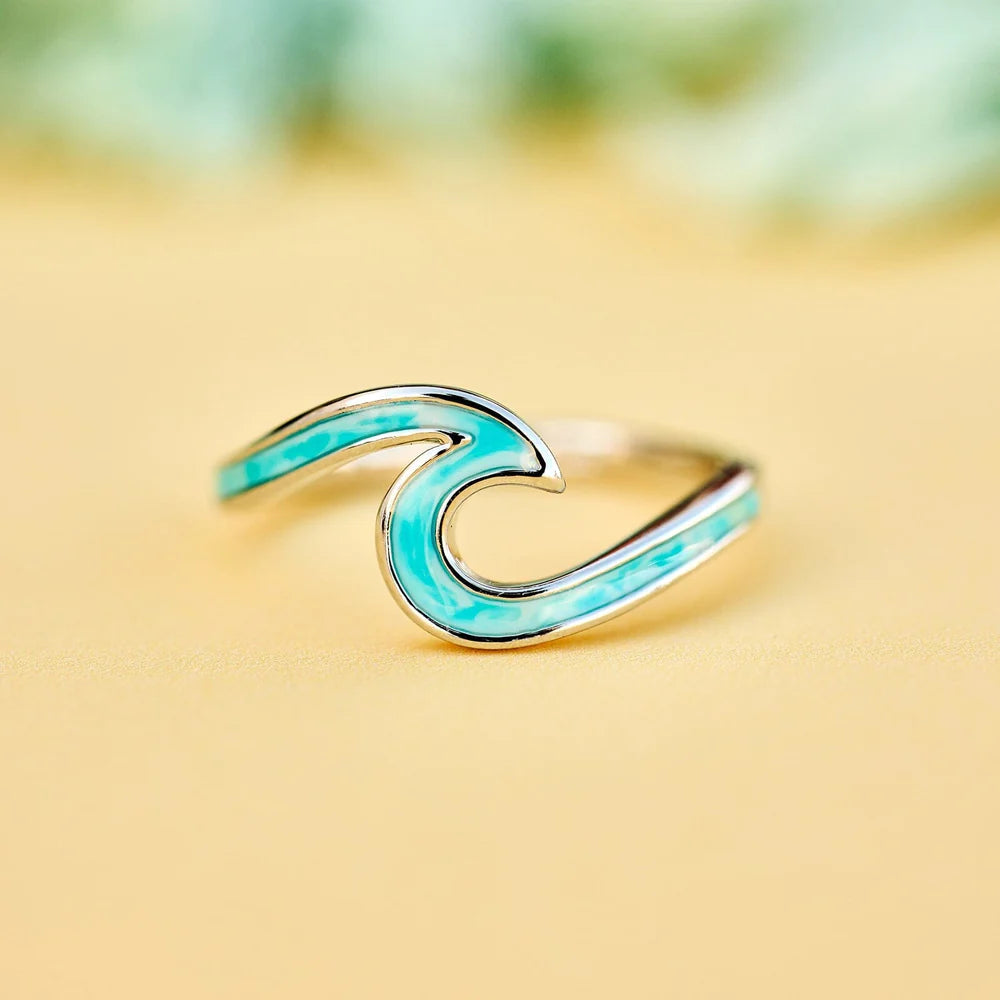 Ocean Tie Dye Wave Ring