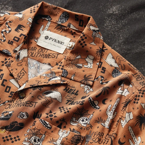 Raise Hell Eat Tacos Casual Button Up Shirt