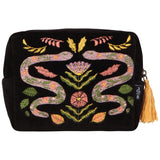Snake Embroidered Pouch