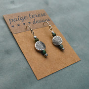 African Turquoise Sun Earrings