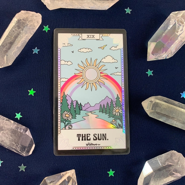The Sun Tarot Holographic Sticker