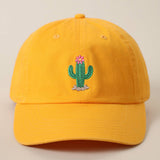 Blooming Cactus Embroidered Dad Hat
