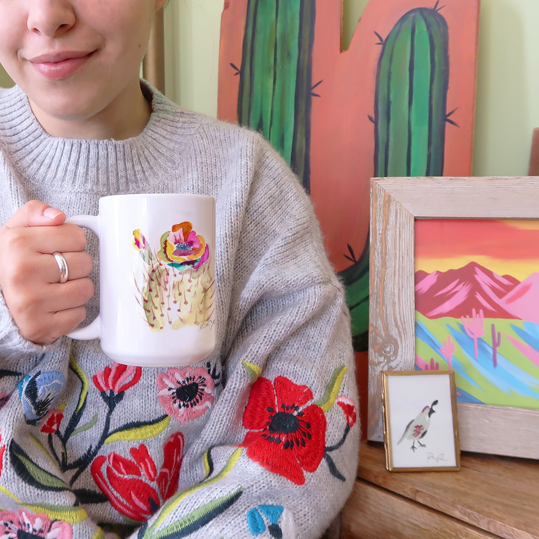 Technicolor Bloom Ceramic Mug