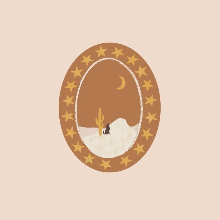 Starstruck Coyote Sticker