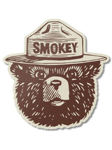 Smokey Bear magnet with hat and bold SMOKEY lettering