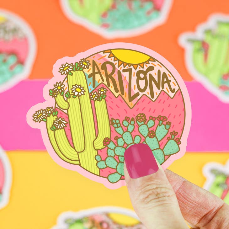 Arizona Morning Desert Sunrise Landscape Sticker