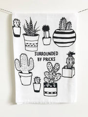 Surrounded By Pricks Tea Towel