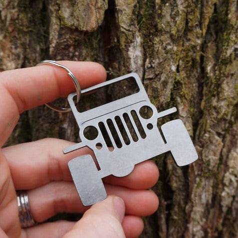 Jeep 4x4 Recycled Steel Keychain