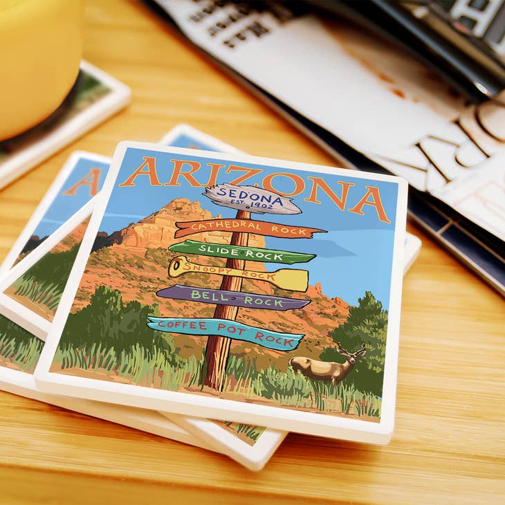 Sedona Destination Signpost Coaster
