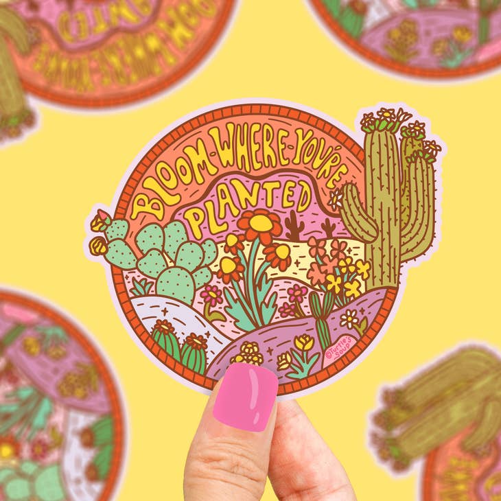 Bloom Where You're Planted Gardening Sticker