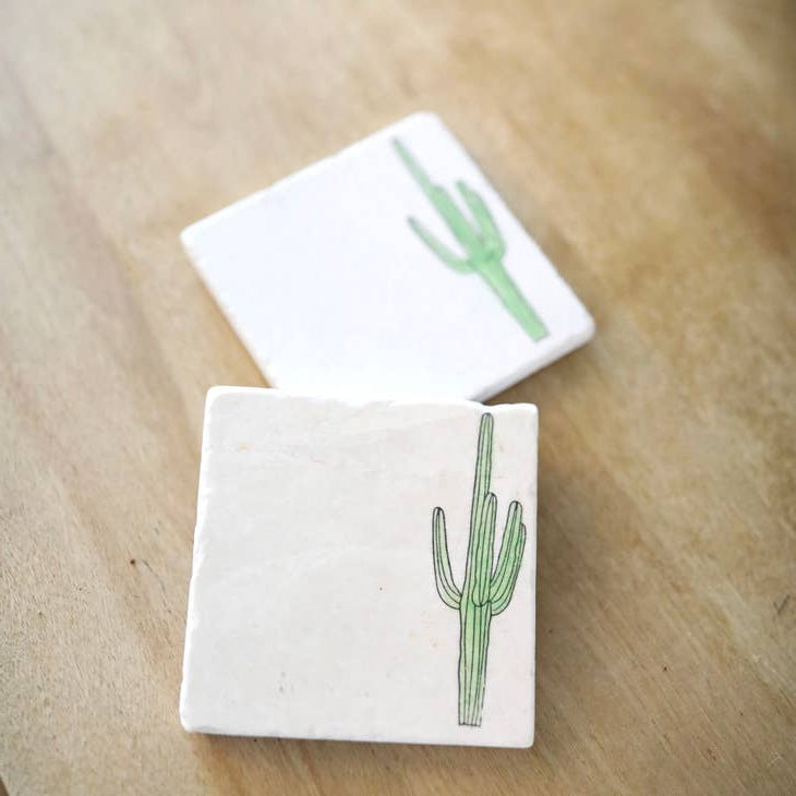 Tall Saguaro Marble Coaster