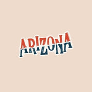 Red and Blue Arizona Sticker