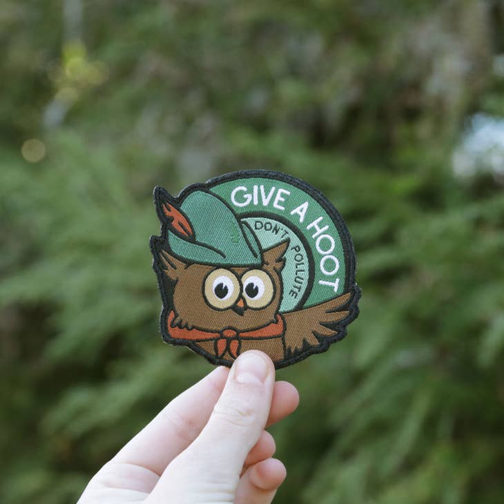 Woodsy Owl Give a Hoot Don't Pollute Iron-On Patch