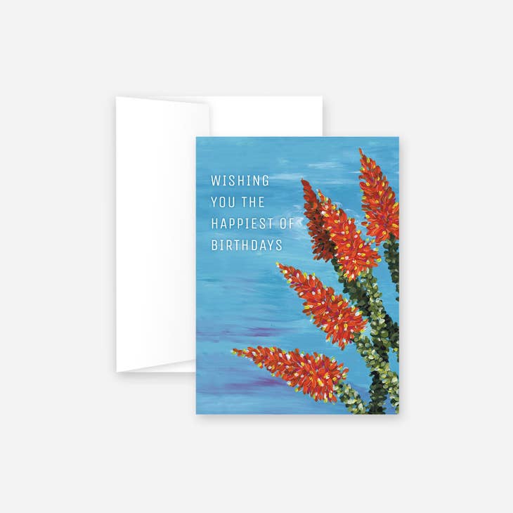 Happiest Birthday Ocotillo Card