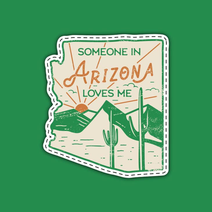 Someone in Arizona Loves Me State Sticker