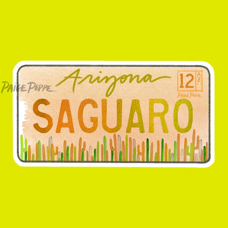 AZ Saguaro Bumper Sticker