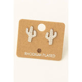 Mini Cactus Stud Earrings