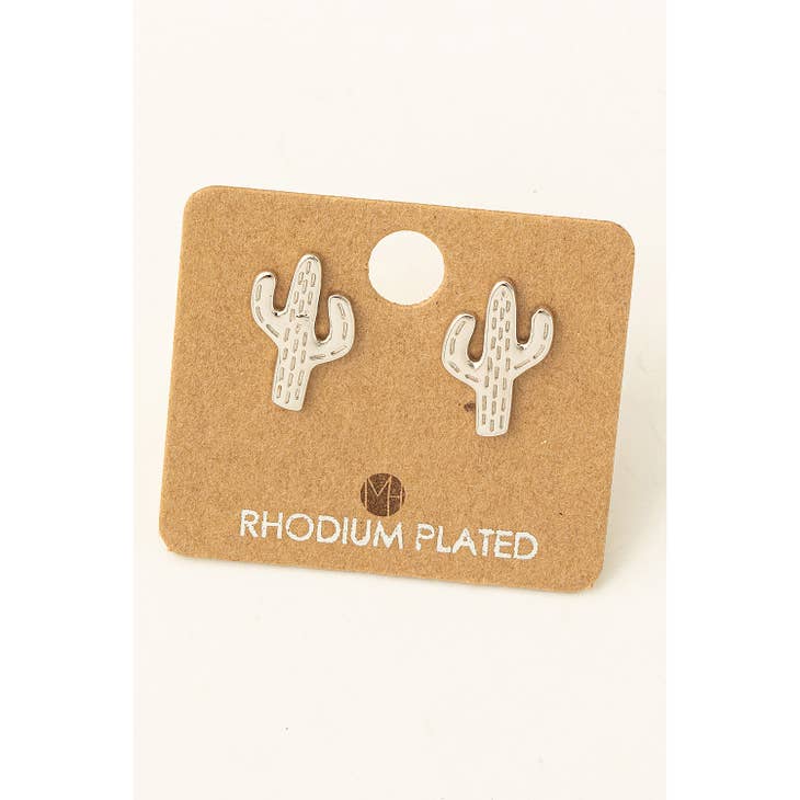 Mini Cactus Stud Earrings