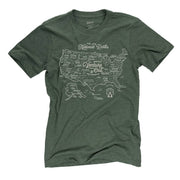 National Parks Map Tee - Conifer