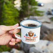 Please Help Smokey Enamel Mug