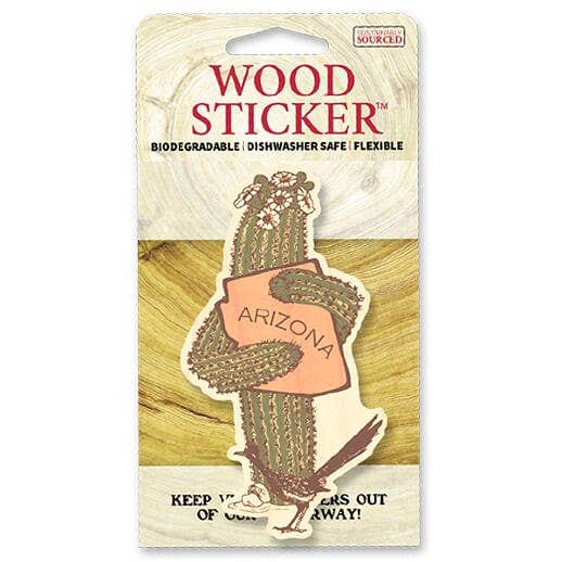 Saguaro Hug Wood Sticker
