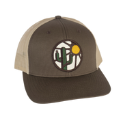 Blooming Saguaro Curved Trucker - Khaki