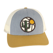 Blooming Saguaro Low Profile Curved Trucker - Birch