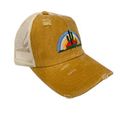 Desert Sun Rays Ponytail Trucker