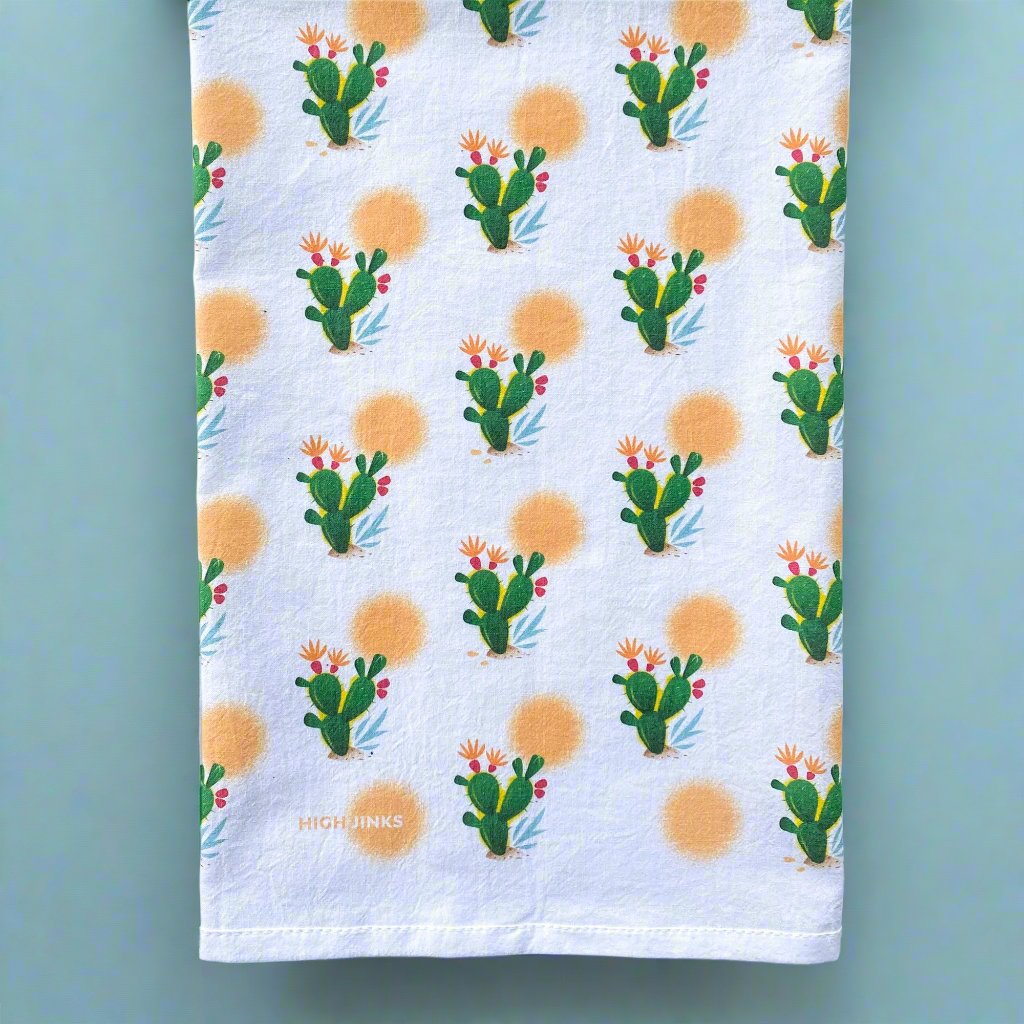 Prickly Pear Pattern Tea Towel