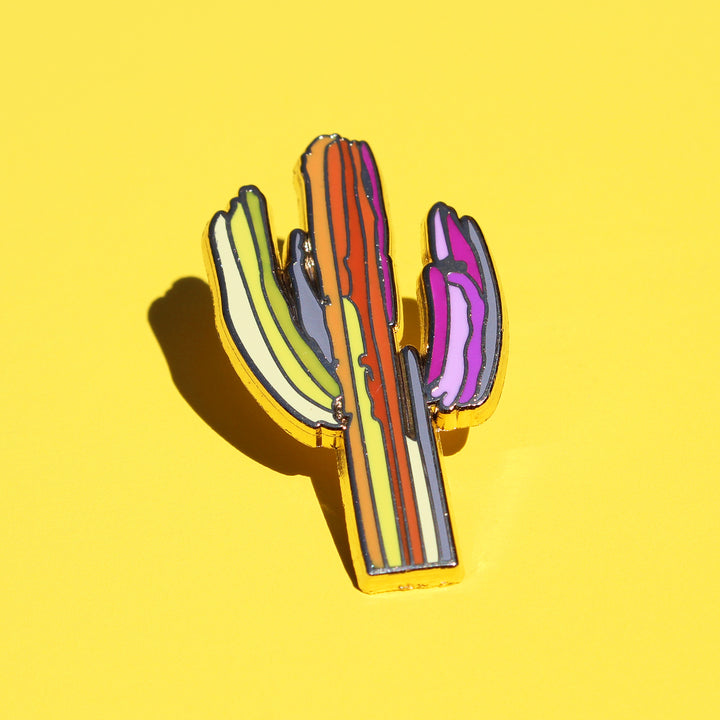 Sunset Saguaro Enamel Pin