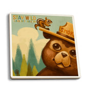 Stay Wild Smokey Bear Coaster