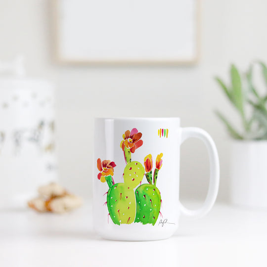 Technicolor Blossoms Ceramic Mug