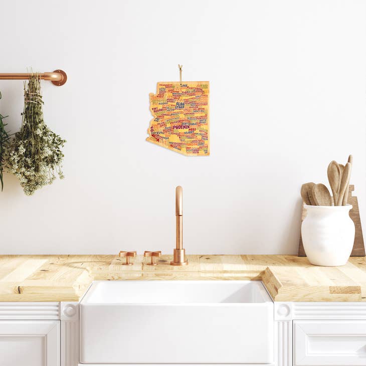 Arizona Lettered Art Serving Board