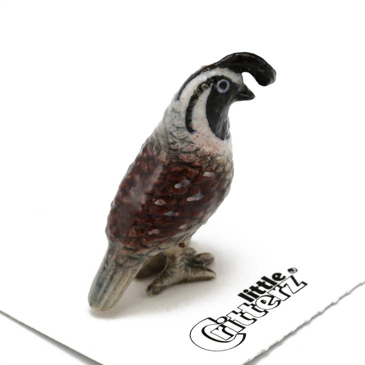 California Quail Porcelain Miniature