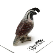 California Quail Porcelain Miniature