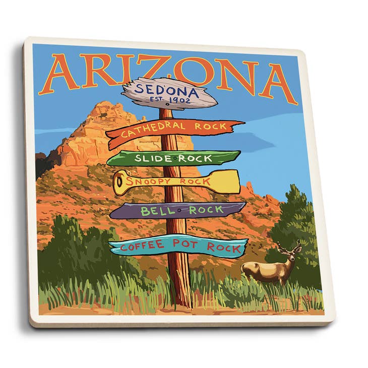 Sedona Destination Signpost Coaster