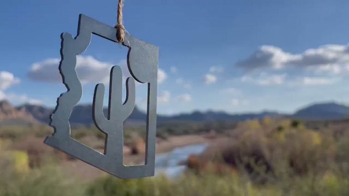 Arizona State Saguaro Steel Ornament