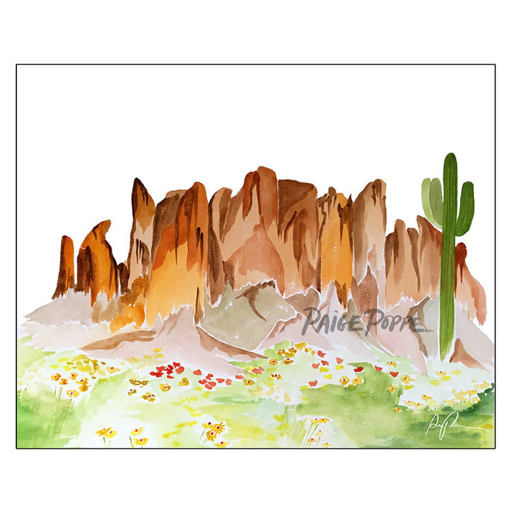 Superstition Mountains 8 x 10 Art Print