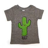 Hugs Cactus Toddler Tee - Heather Grey