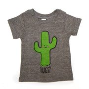 Hugs Cactus Toddler Tee - Heather Grey