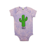 Hugs Cactus Onesie - Purple Acid Wash