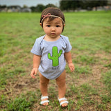 Hugs Cactus Onesie - Grey