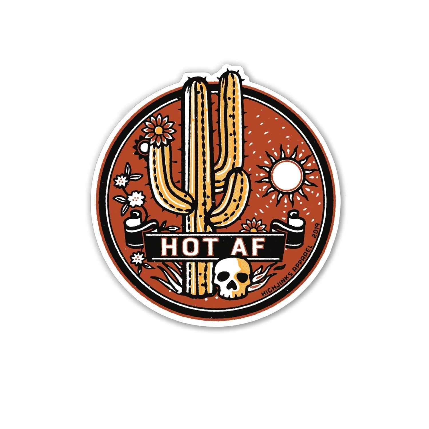 OG Hot AF Circular Sticker