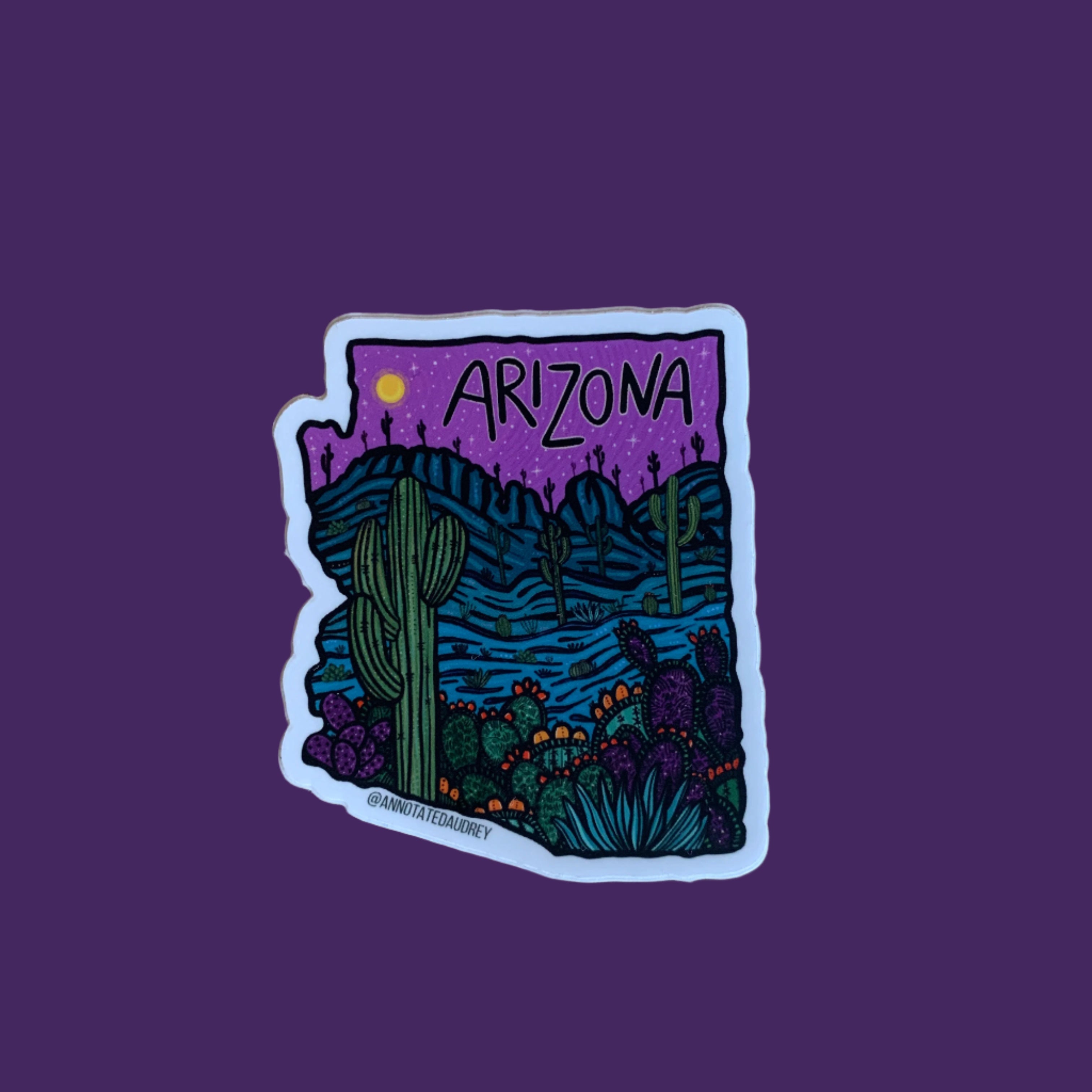 Purple Arizona Sticker