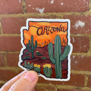 Orange Arizona Sticker