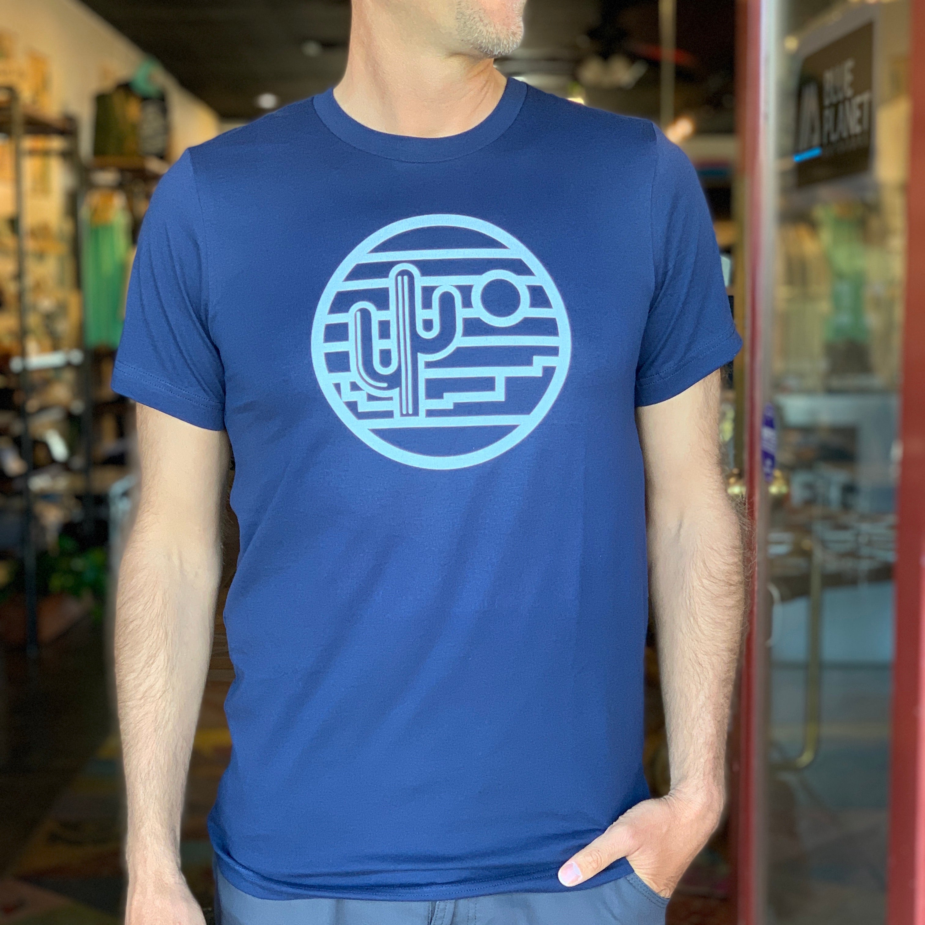 Saguaro Sunset Unisex Tee - Navy