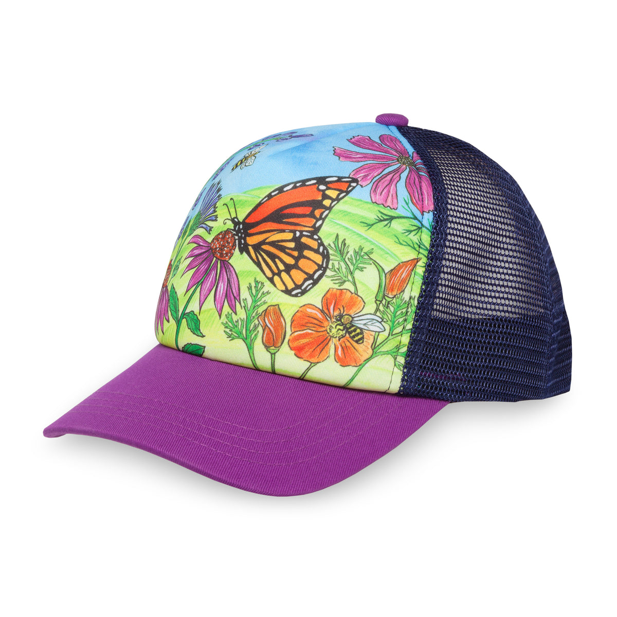 Butterfly & Bees Kids Trucker Hat